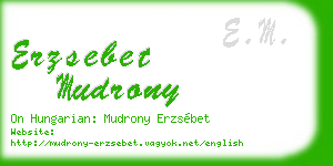 erzsebet mudrony business card